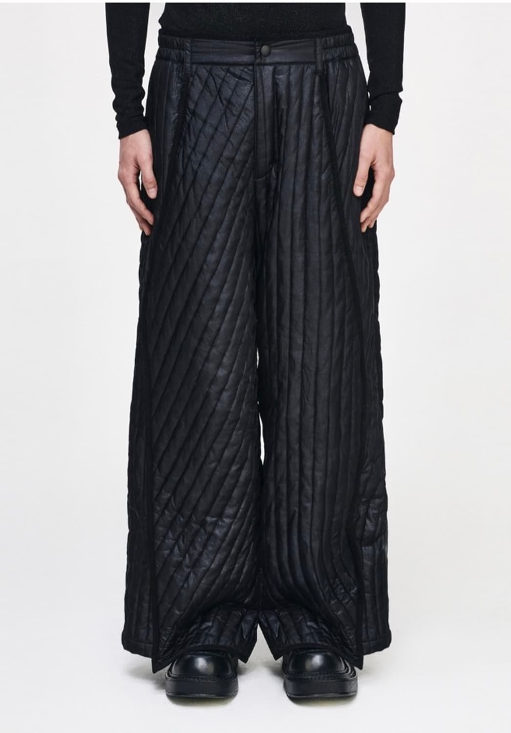 송지오X엘리엇에밀 콜라보 퀼팅 자켓,와이드팬츠 상품이미지2