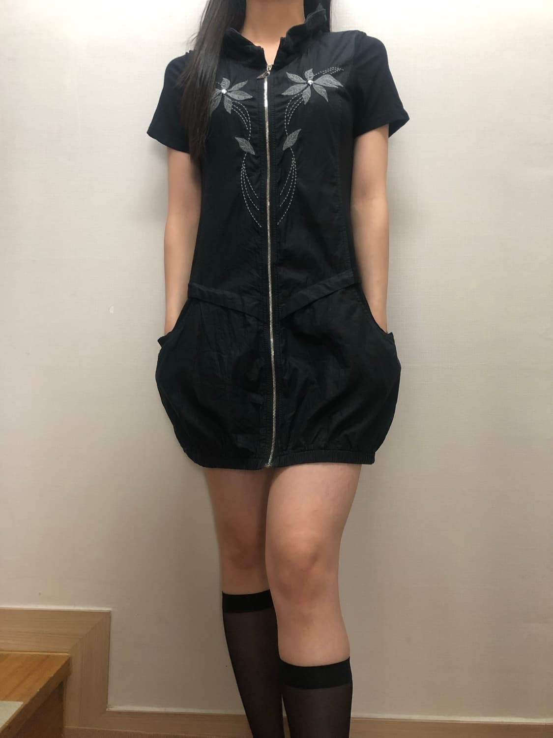 빈티지 블랙 오리엔탈 원피스 상품이미지3