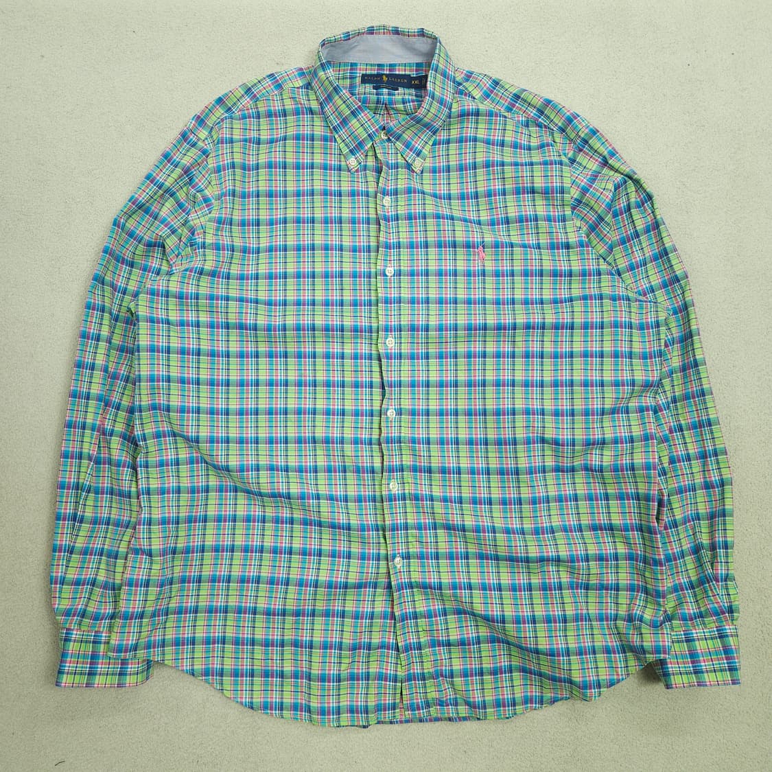 폴로 랄프 로렌 신형 체크 셔츠 XXL 상품이미지2