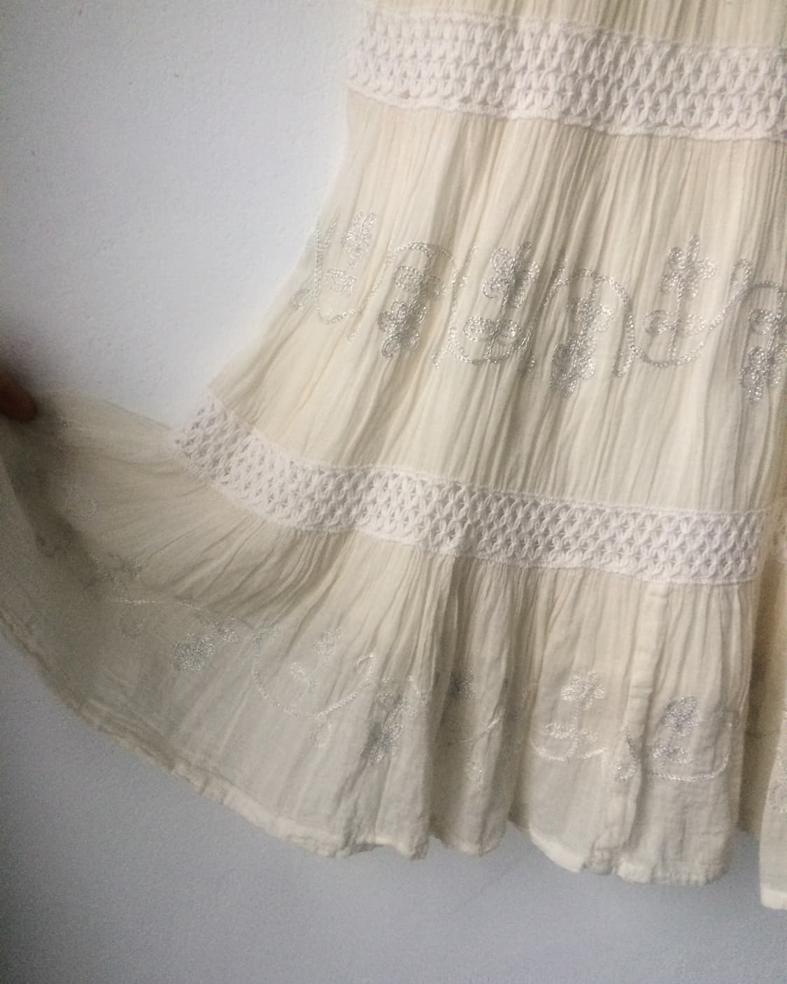 Ethnic mood embroidery layer long skirt 상품이미지3