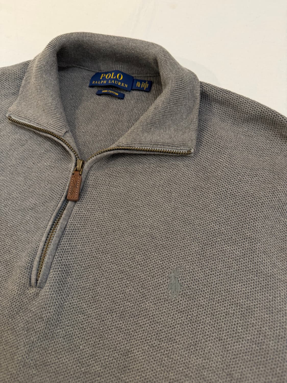 폴로 랄프로렌 하프집업 그레이 코튼 니트 그레이 상품이미지2