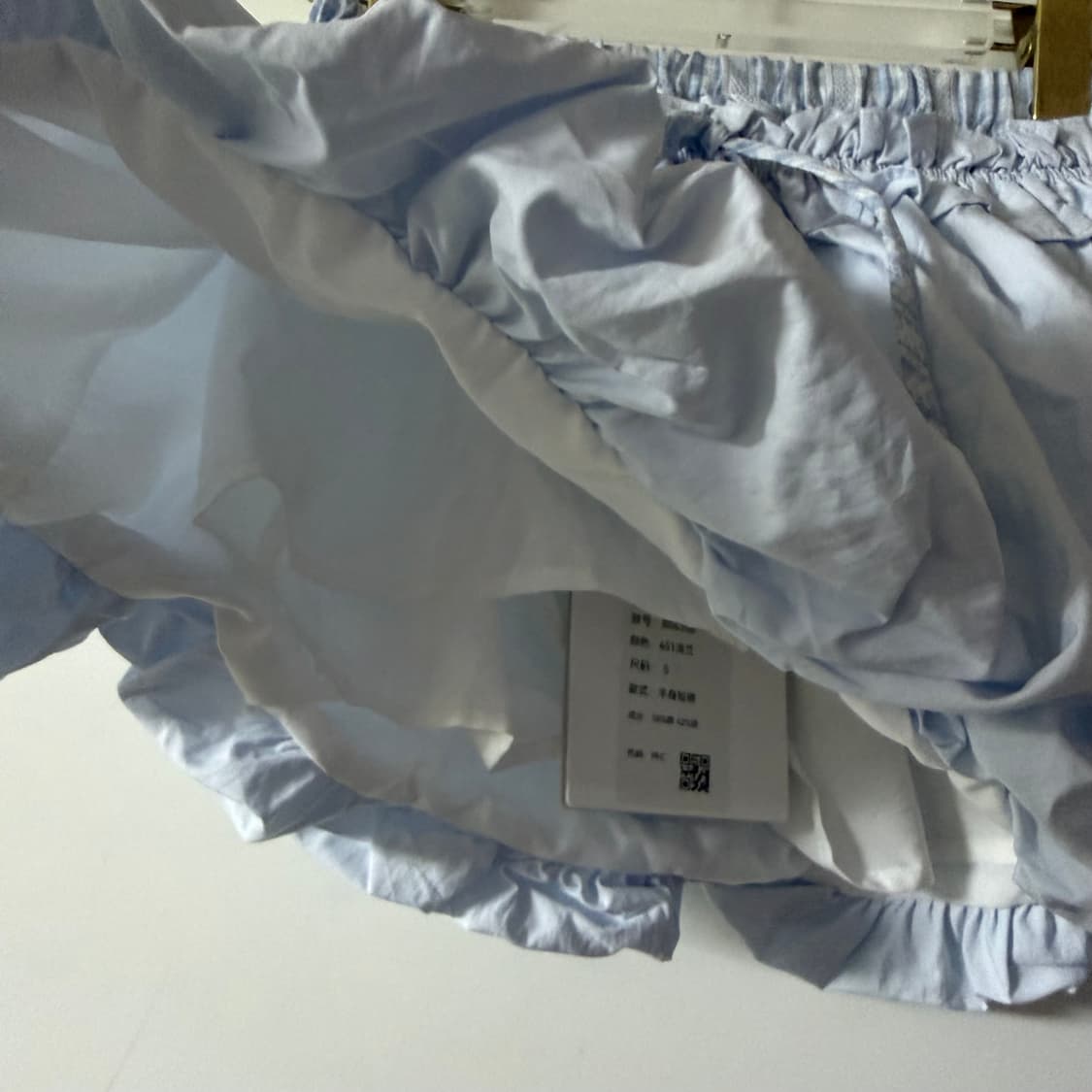 새상품 여자 체크 펌킨 반바지 (스카이블루) 상품이미지2