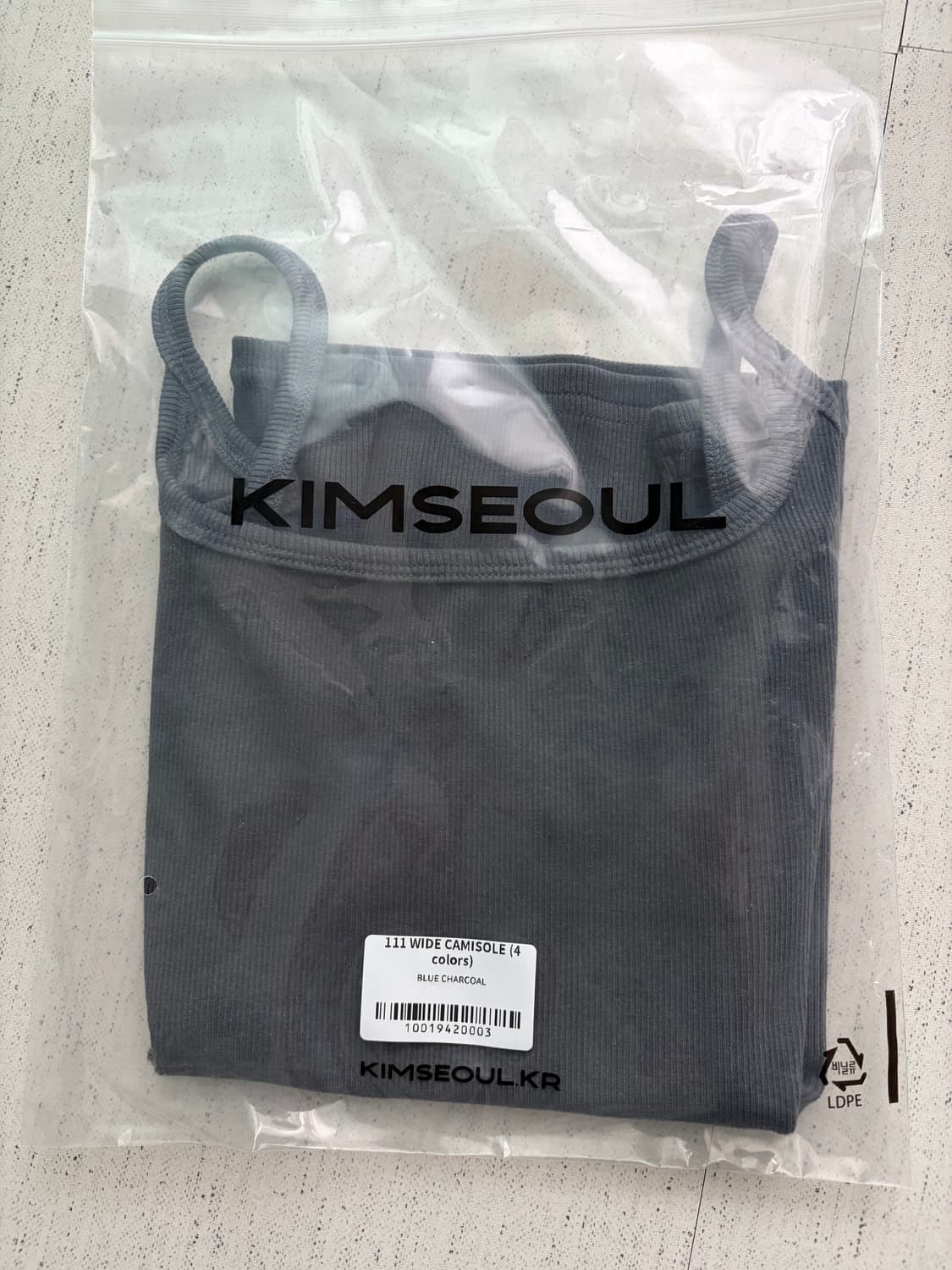킴서울 킴즈서울 111 WIDE CAMISOLE 차콜그레이 상품이미지1