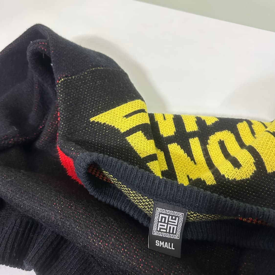 S 네스티팜 블랙 불꽃로고 니트 상품이미지4