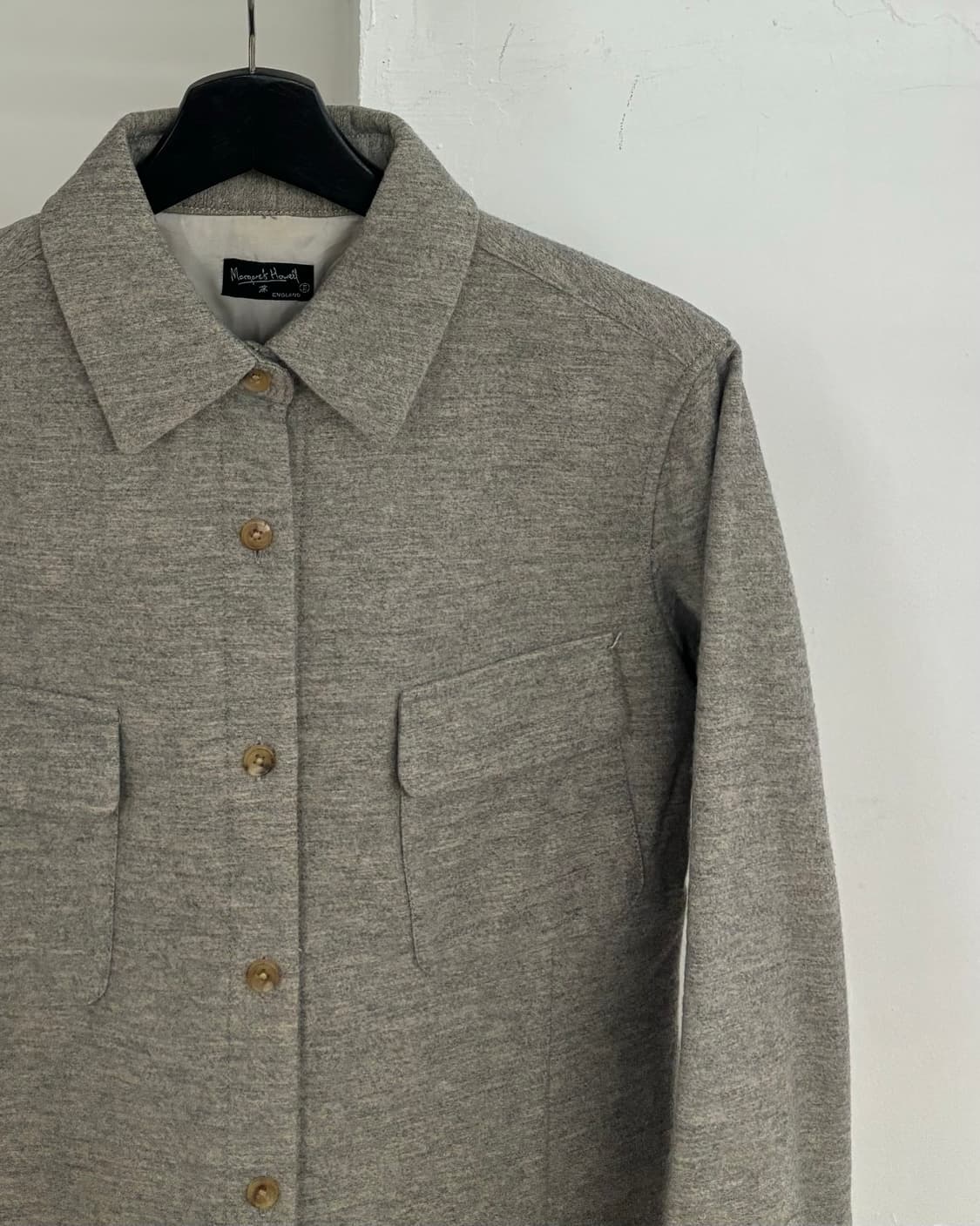 마가렛 호웰 멜란지 그레이 셔츠 자켓 상품이미지4