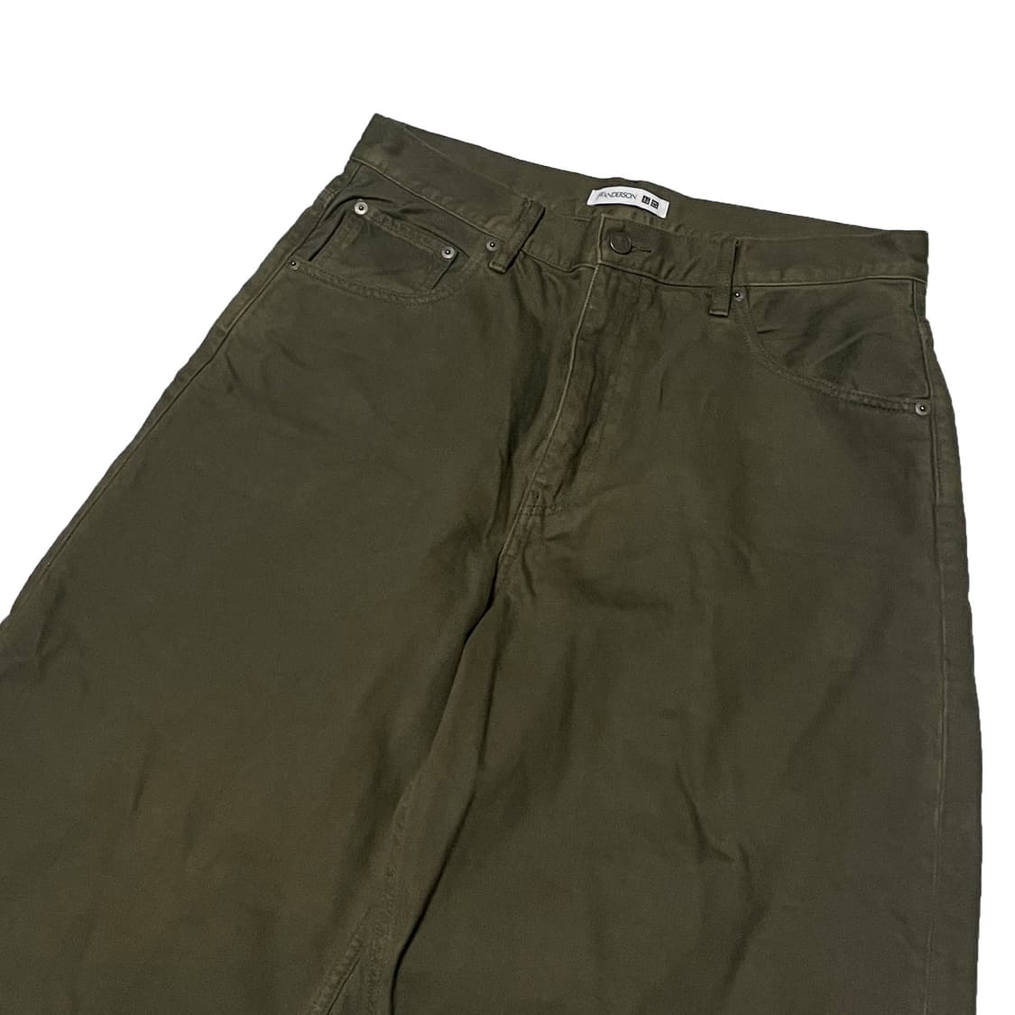 유니클로 JW앤더슨벨 카키 와이드 팬츠 상품이미지3