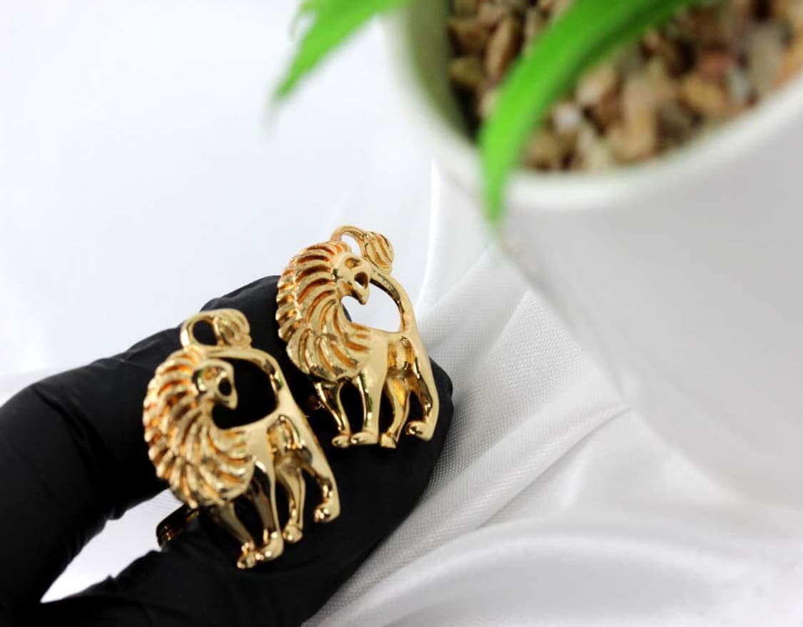 디올 A+등급 사자 한정판 유광 남자 명품 커프스 상품이미지5