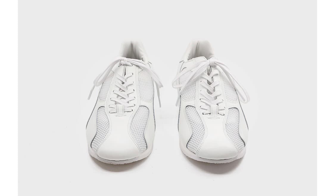 야세 [Lab Series] 스파이더 레더 스니커즈 화이트 상품이미지1