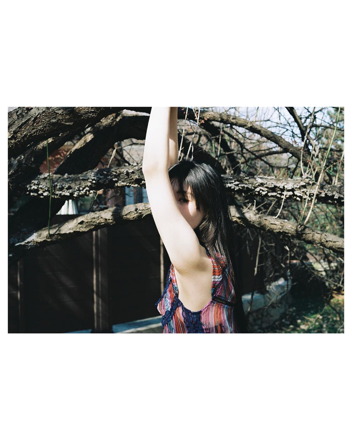 BINDU : 시스루 쉬폰 반팔 슬리브리스 블라우스 상품이미지1