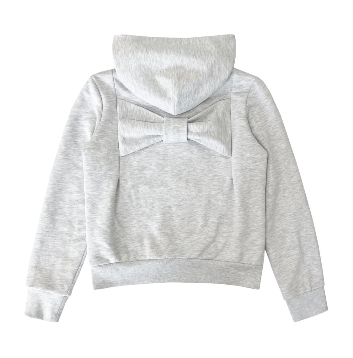 체메씨 BOW HOODIE ZIP UP  (WHITE MELANGE) 상품이미지1