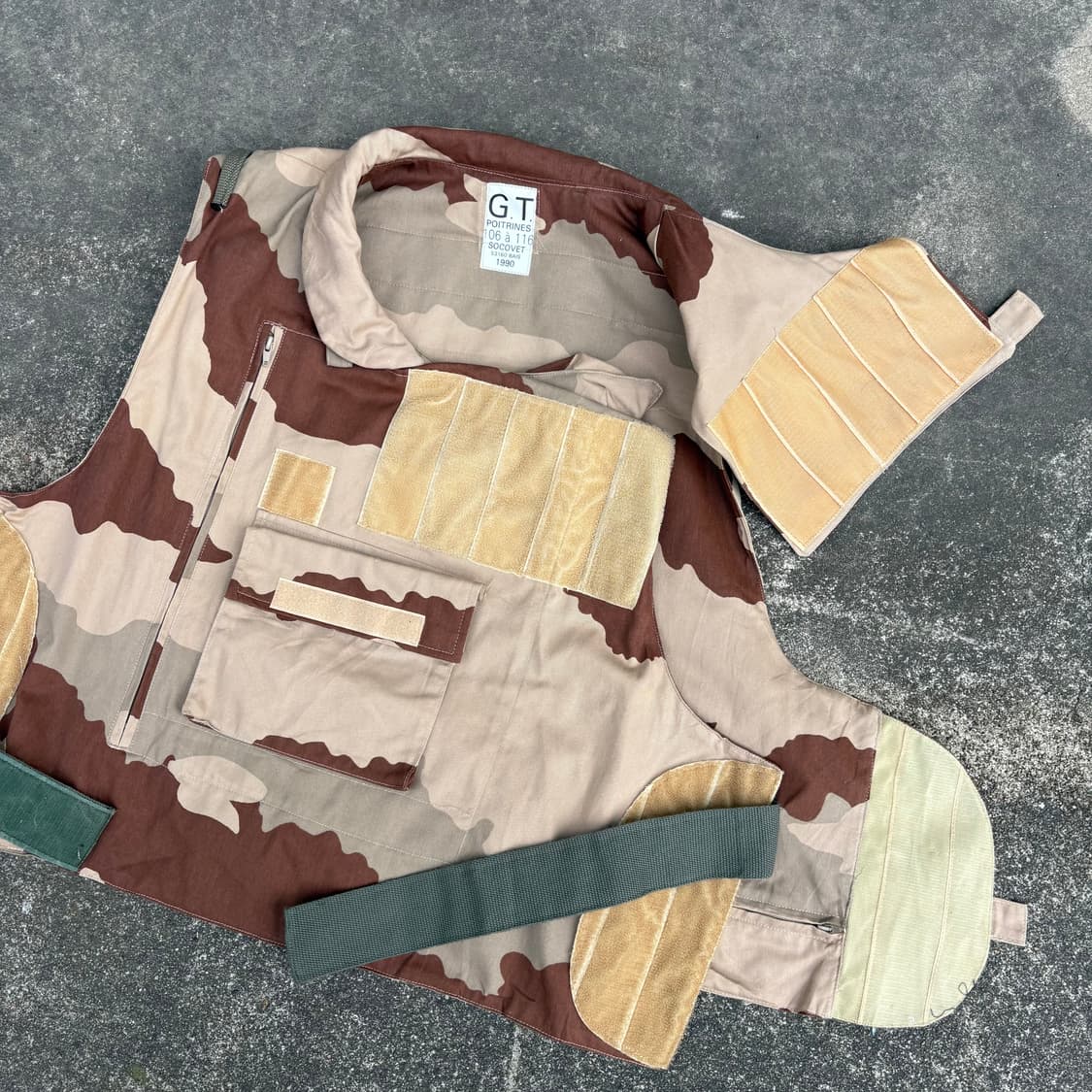 90s 프랑스 육군 데저트 카모 택티컬 베스트 상품이미지8
