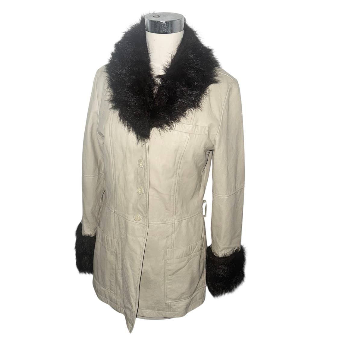 Nude Beige Cow Leather middle Jacket 상품이미지5