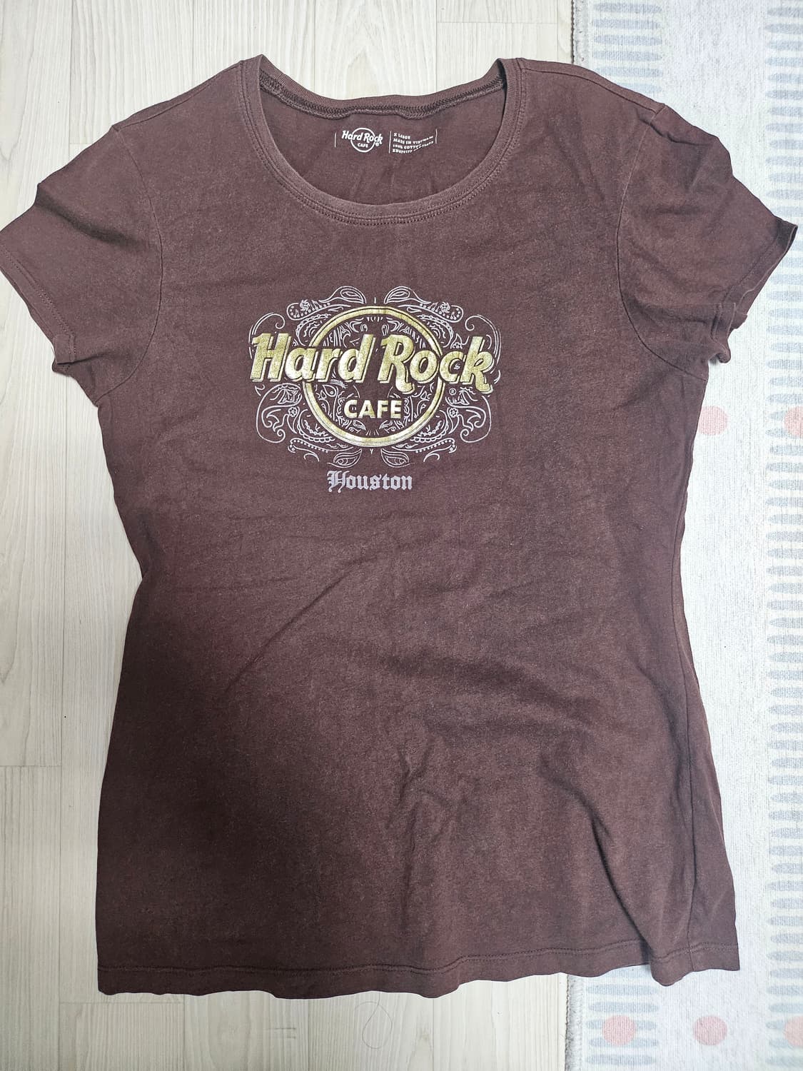 하드락카페 휴스턴 브라운 반팔 티셔츠 상품이미지1