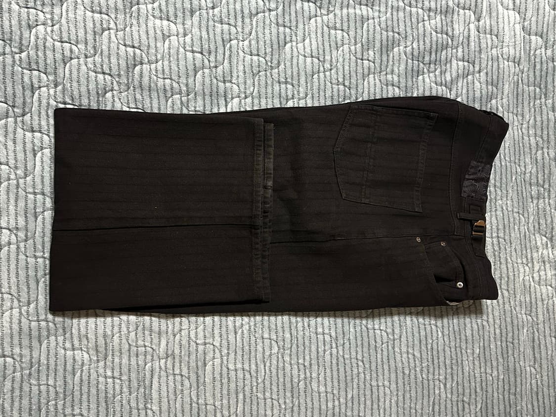 폴리테루 고시마 팬츠 스트라이프 블랙 상품이미지4