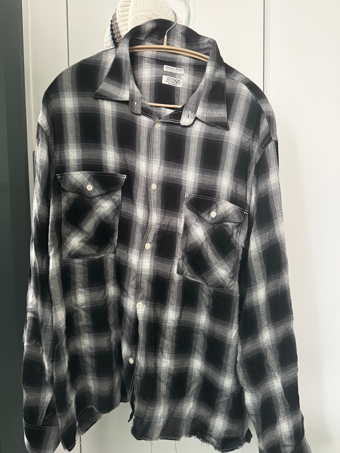 비헤비어X곤조 체크 셔츠 상품이미지2