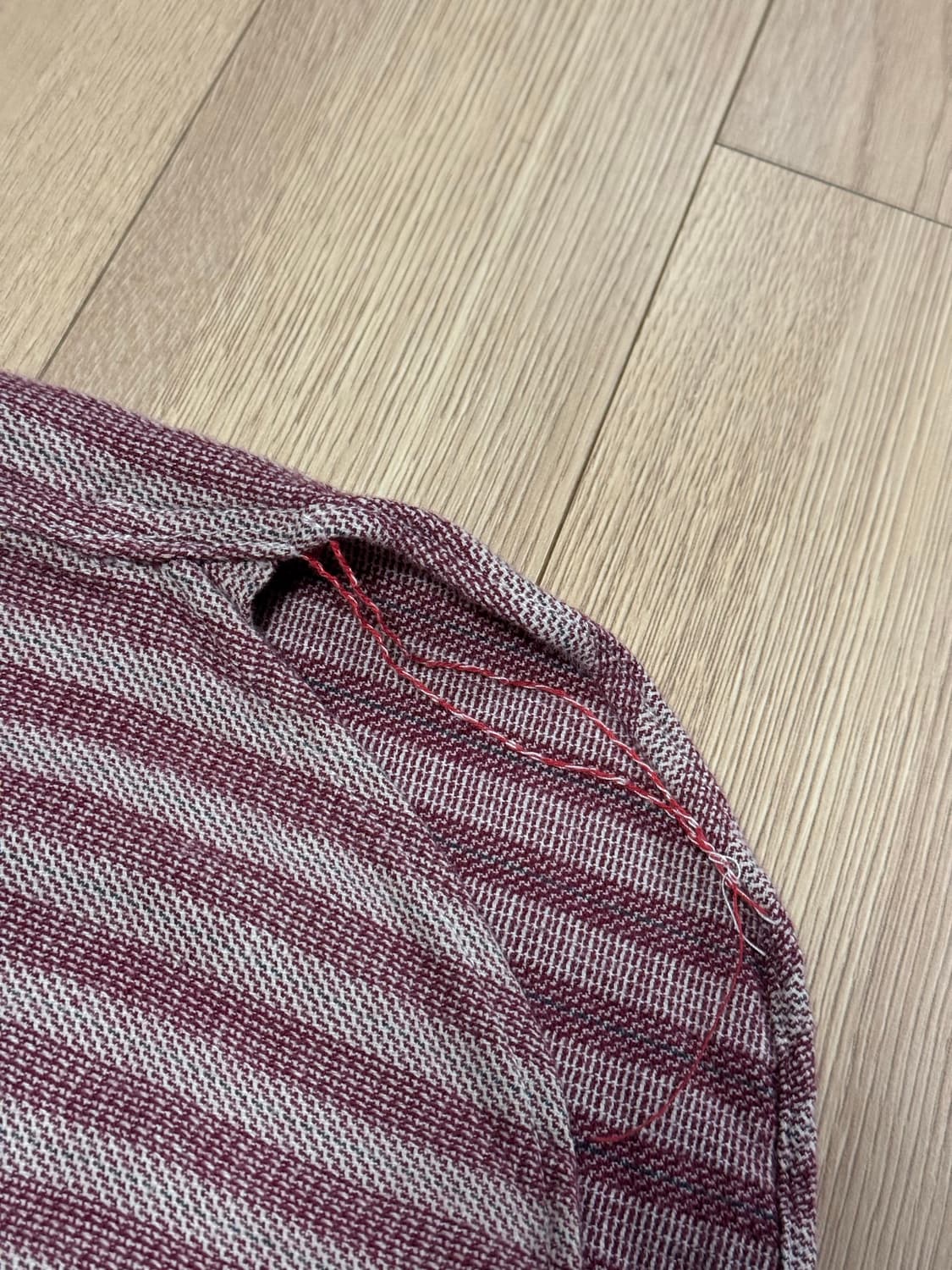 슈가케인 라이트 빈티지 텍스처 스트라이프 셔츠 L  상품이미지3