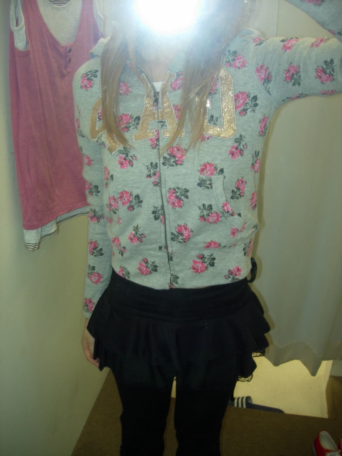 갭 잔꽃 글리터 후드집업 딱붙 빈티지 니혼진 모리걸 러블리 상품이미지1