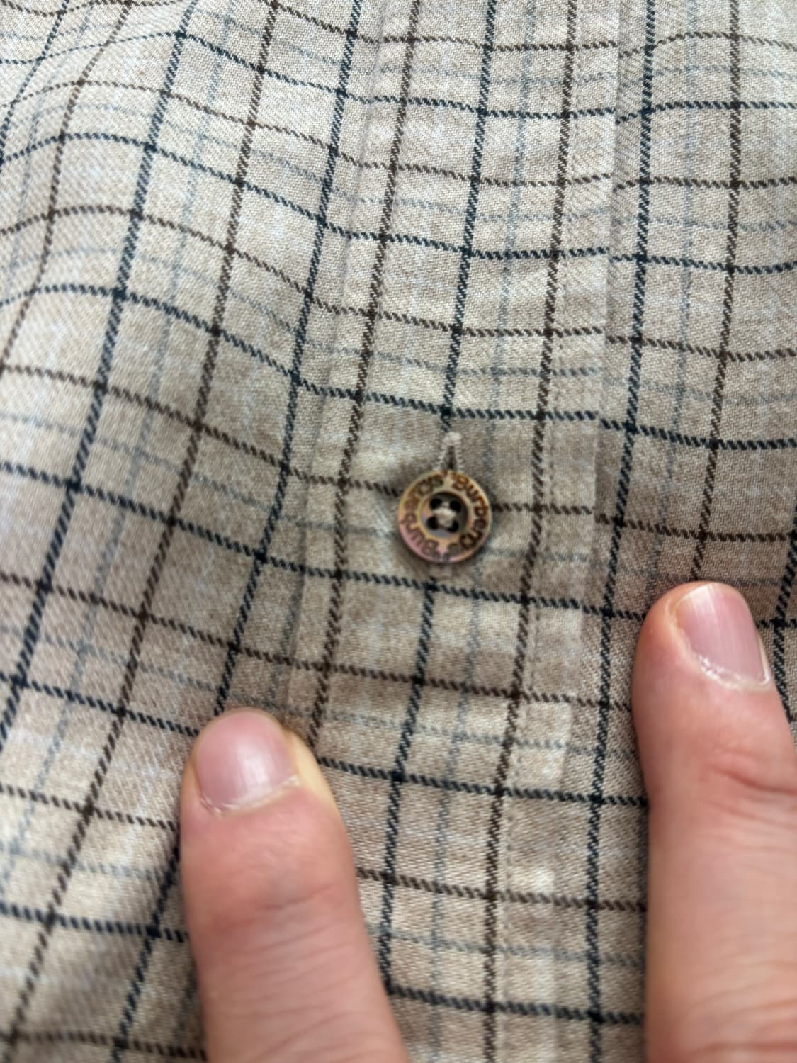 일제 버버리 체크셔츠 사이즈 105 상품이미지5