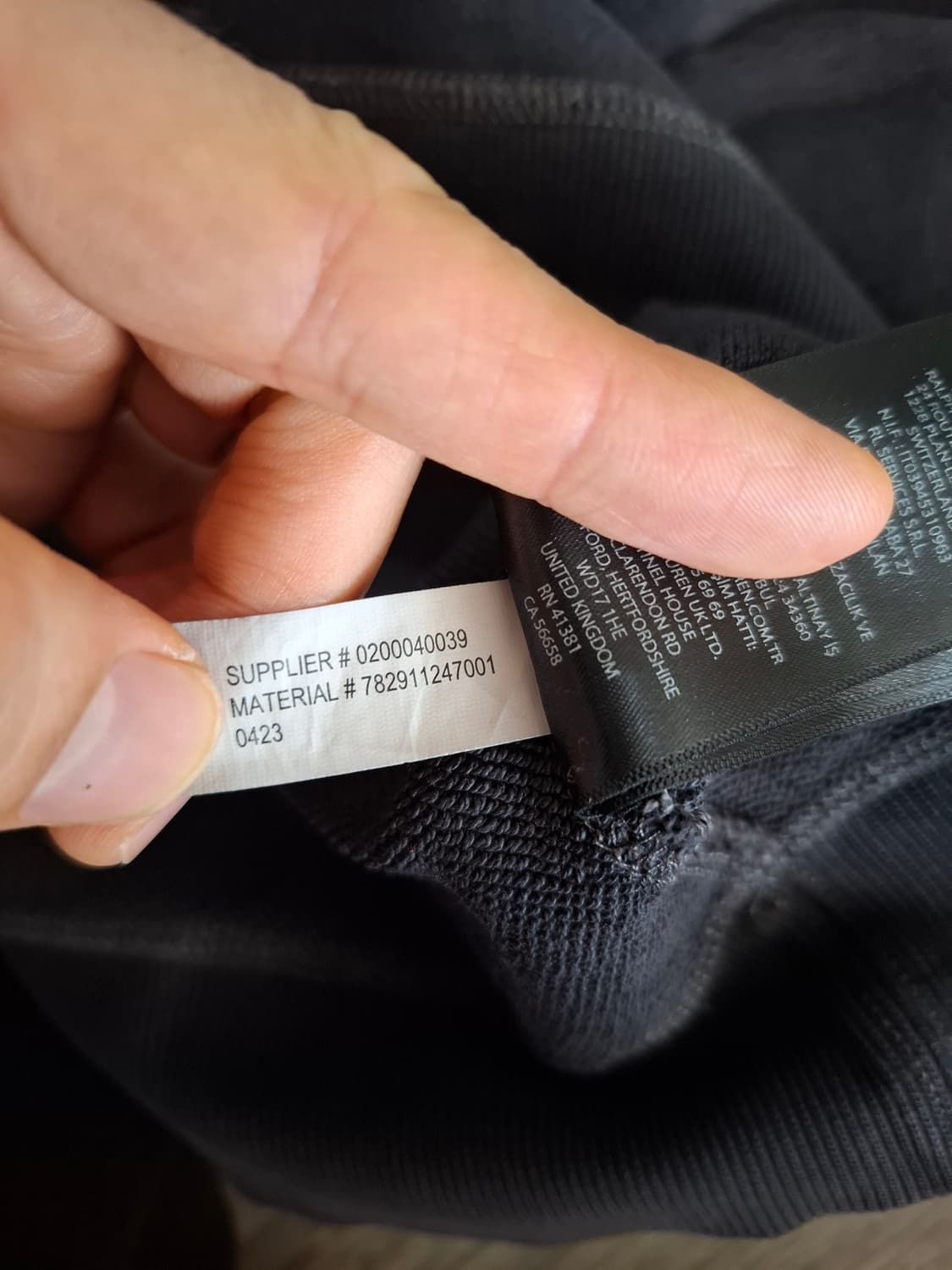 RRL 더블알엘 가먼트다이드 프렌치테리 맨투맨 스웨트셔츠 블랙 상품이미지6