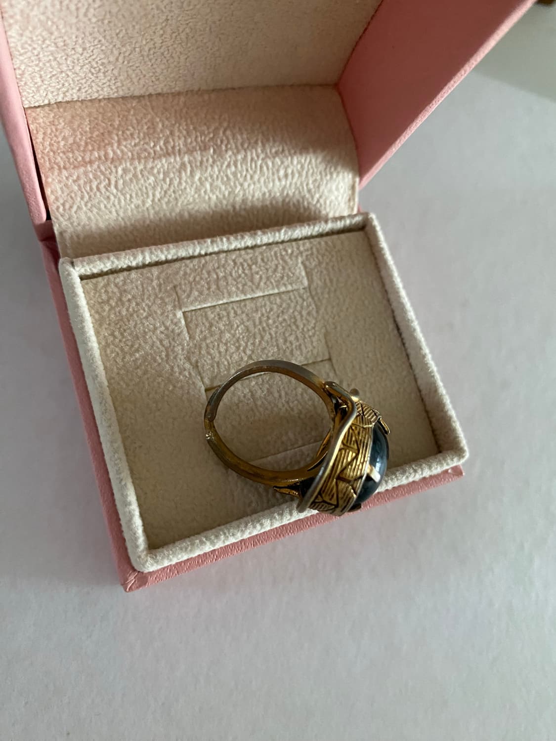 빈티지 블랙 스톤 반지 상품이미지4