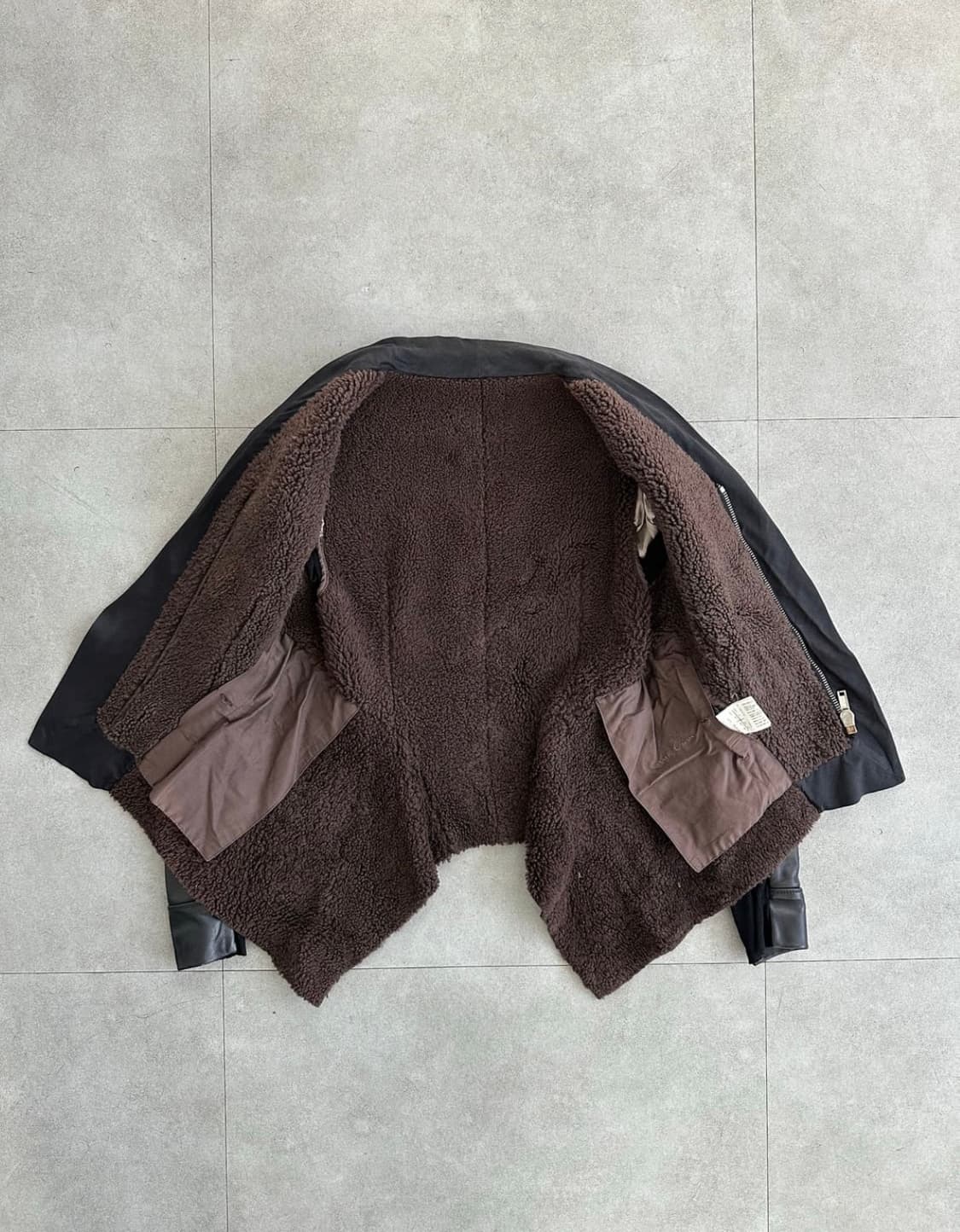 릭오웬스 09fw 램스킨 하이넥 시어링 무스탕 상품이미지3