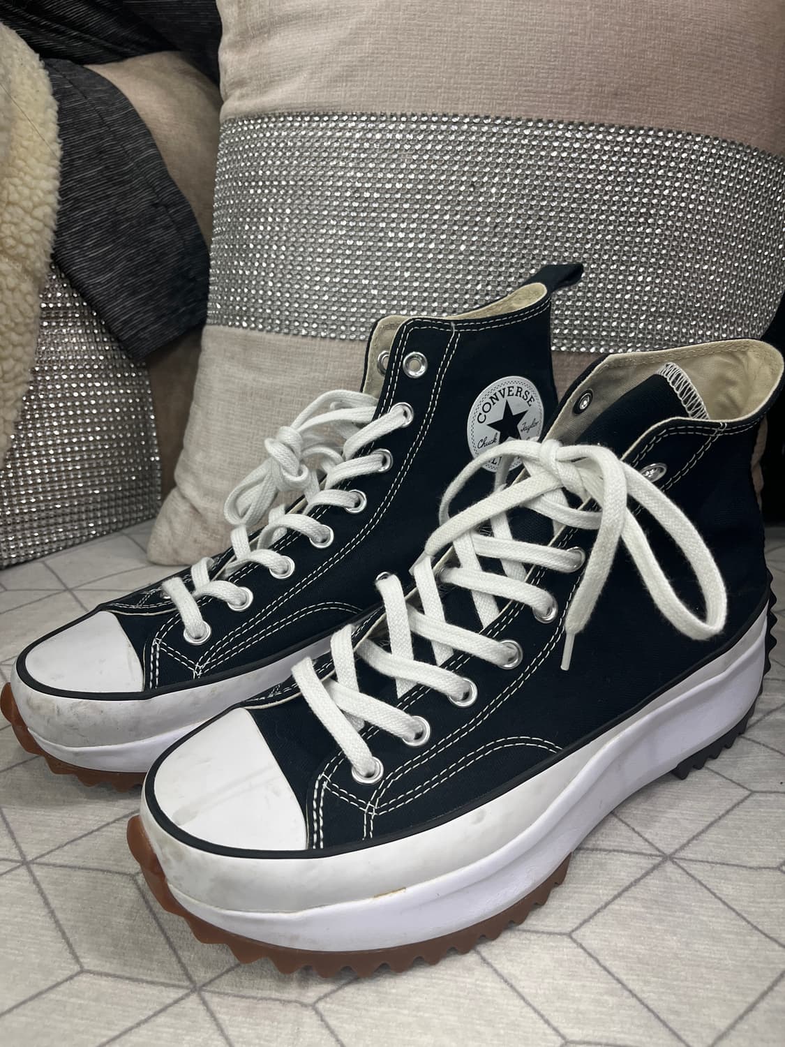 컨버스 런스타 하이크 블랙 운동화 상품이미지1