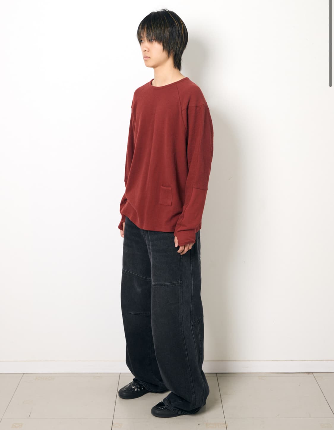 Incision Tee Dark Red  상품이미지1