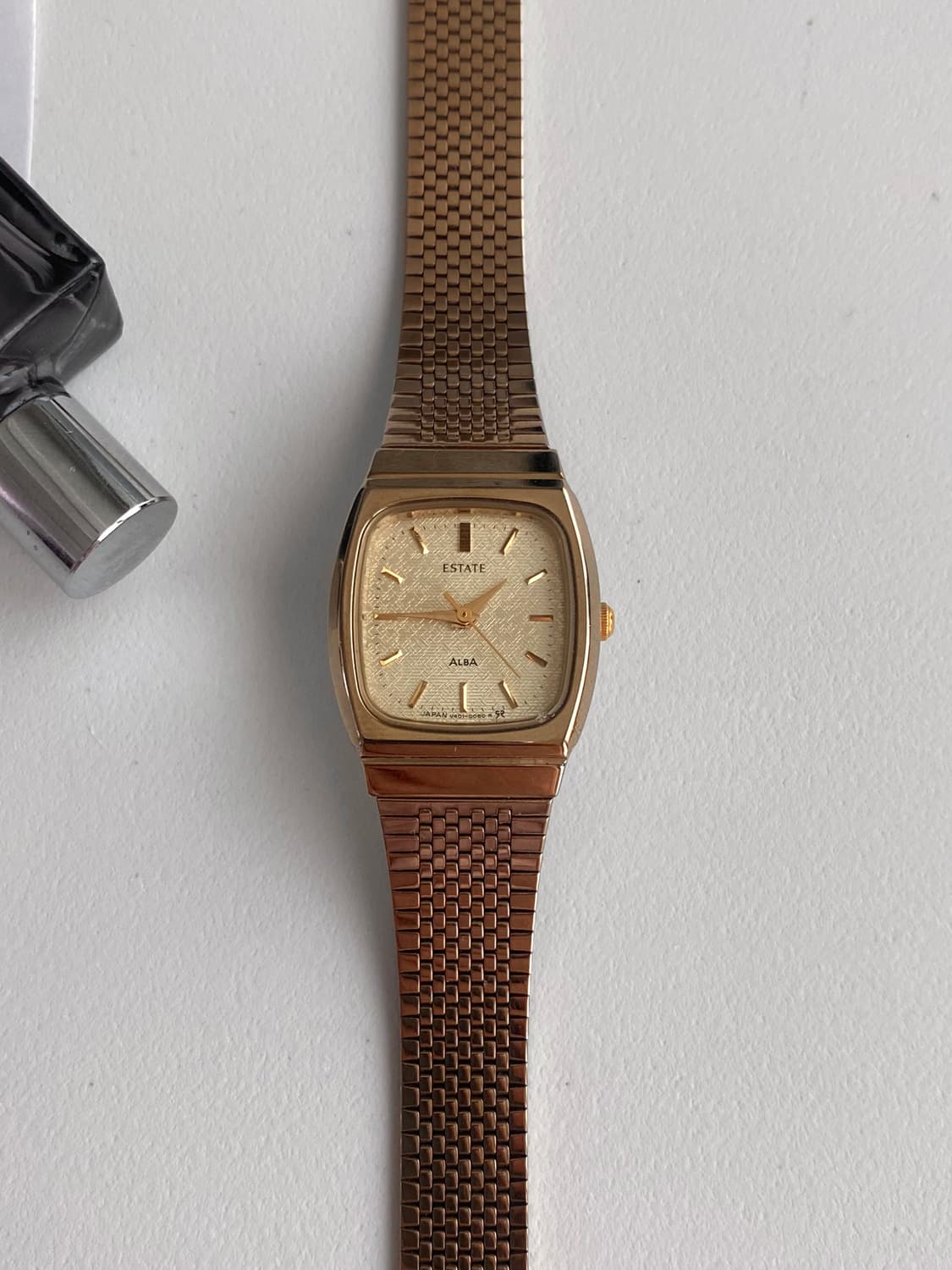 Seiko 세이코 알바 AlBA ESTATE 샴페인 골드 스퀘어 쿼츠 상품이미지3