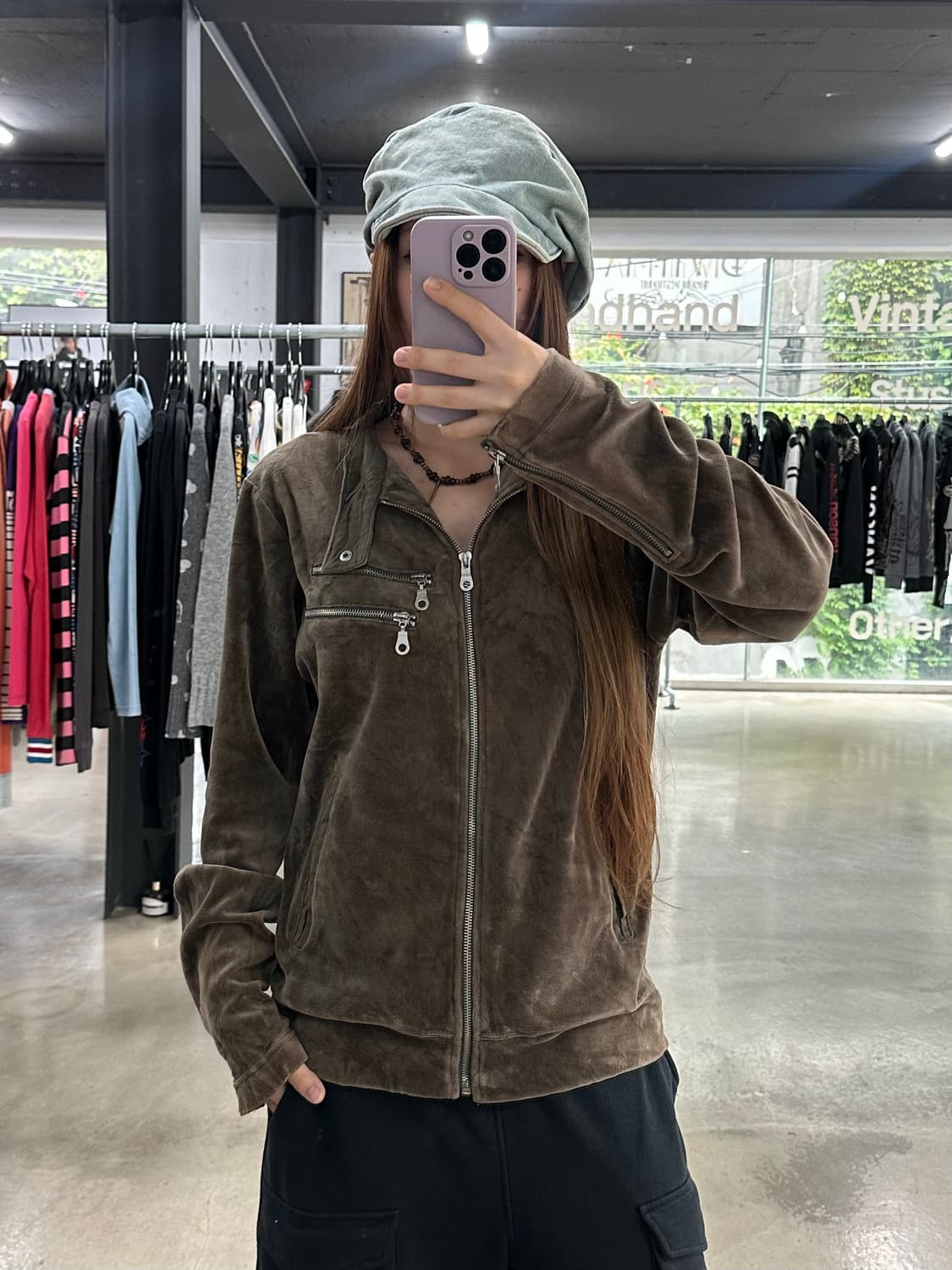 TOC TOC 벨루어 넥버클 자켓 상품이미지1