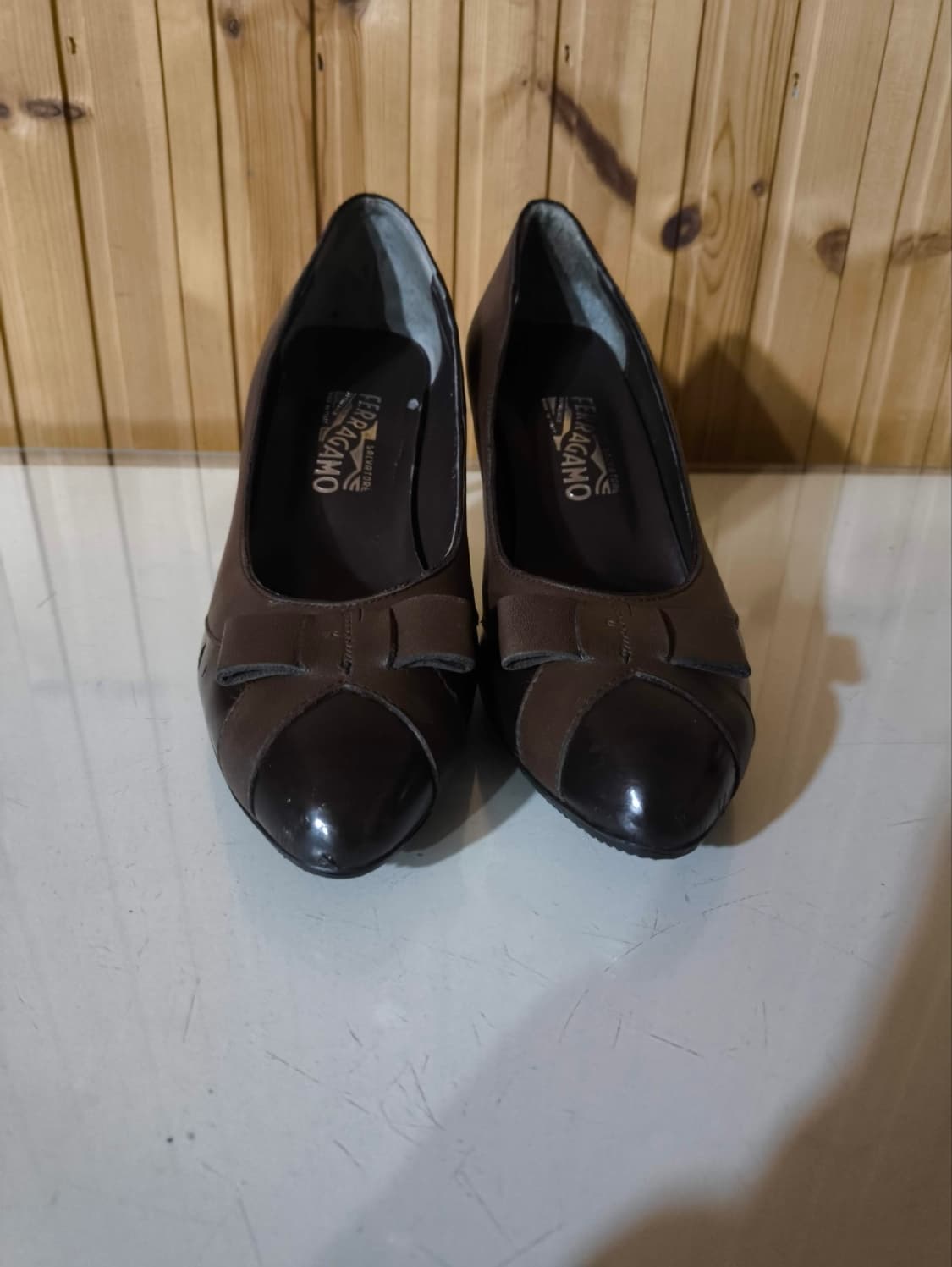 37 240mm 페라가모 리본 구두 힐 7cm  상품이미지3