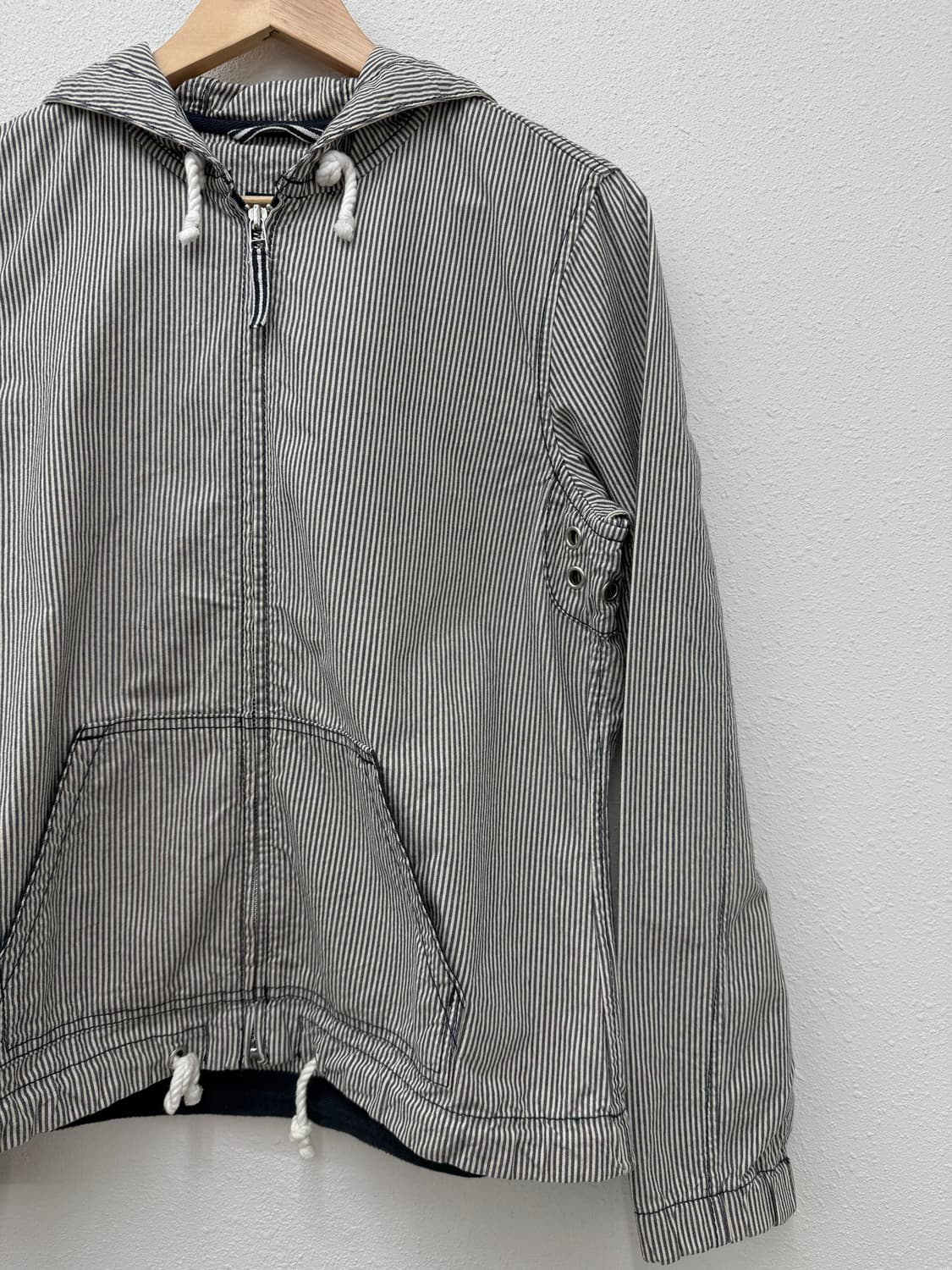 빈티지 GAP 갭 히코리 스트라이프 후드 집업 자켓 상품이미지4