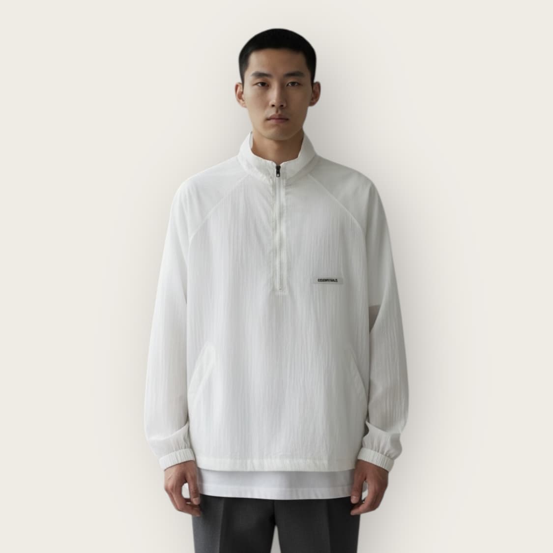 L/ 피어오브갓 에센셜 백로고 아노락 하프집업 상품이미지1