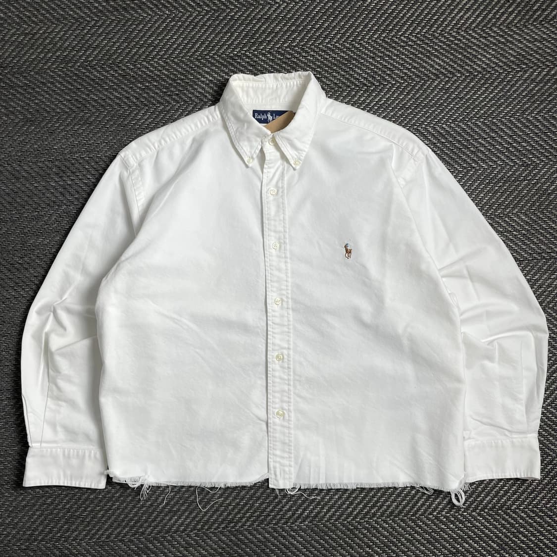 폴로 랄프로렌 옥스포드 화이트 컷팅 크롭 셔츠o 4815 상품이미지1
