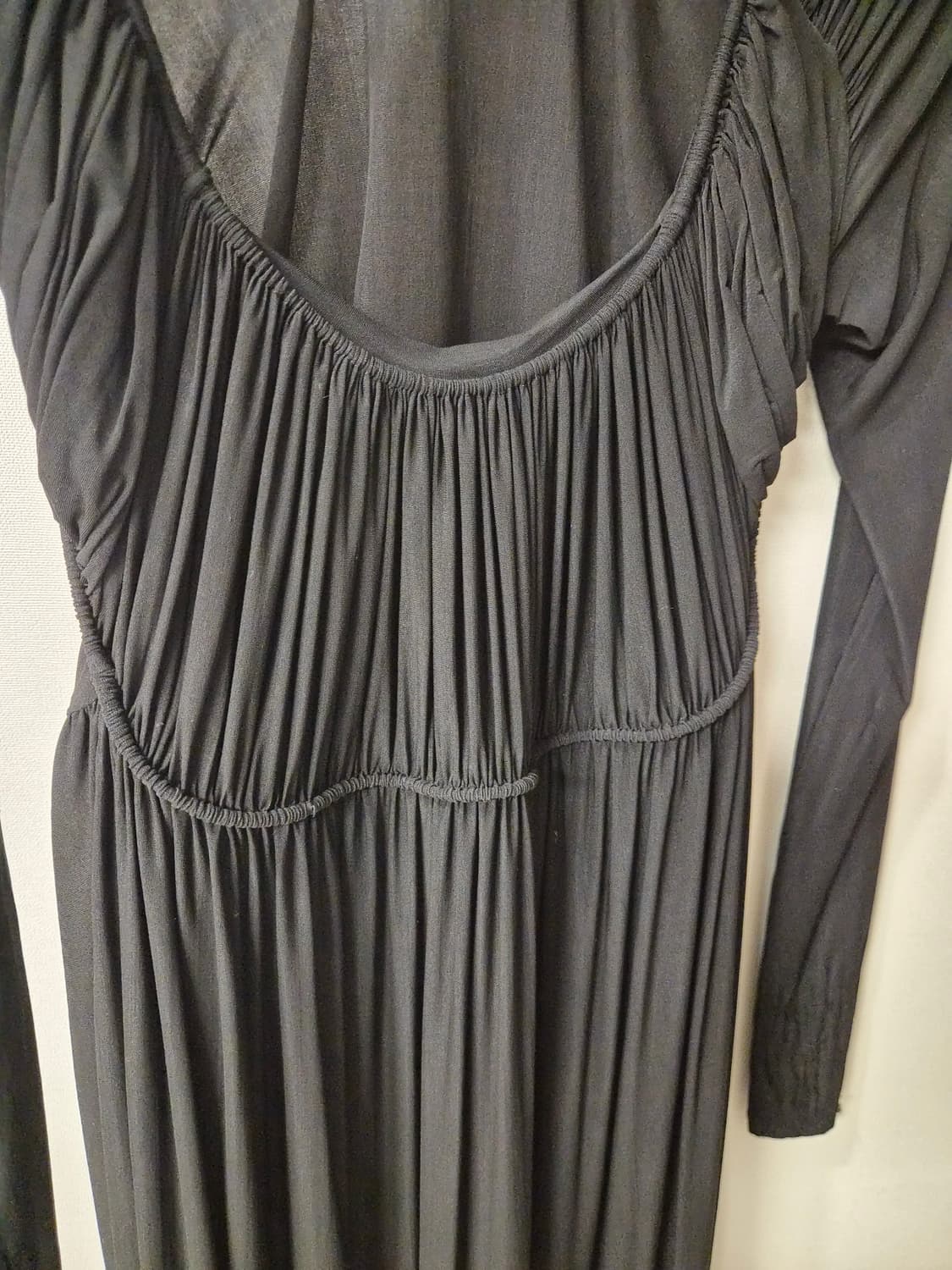 [Donna Karan] 도나카란 정품 블랙 셔링 롱 원피스 (S) 상품이미지2