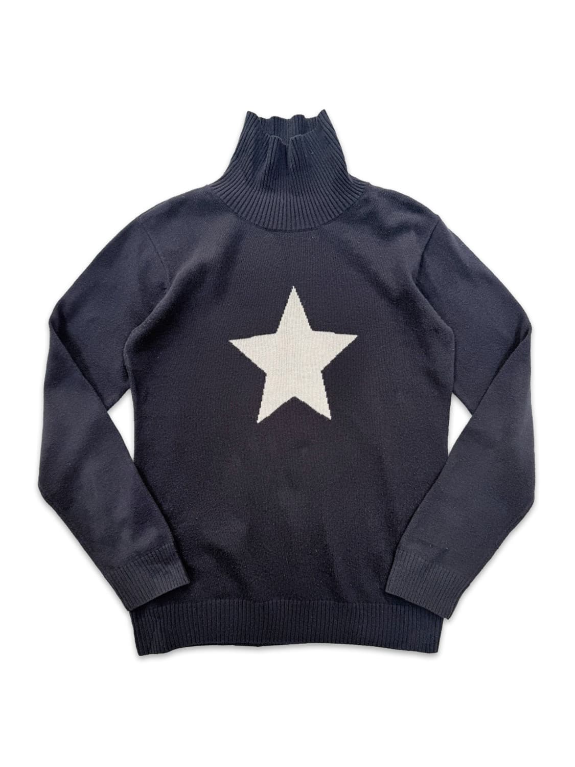 빈티지 네이비 스타 니트 상품이미지1