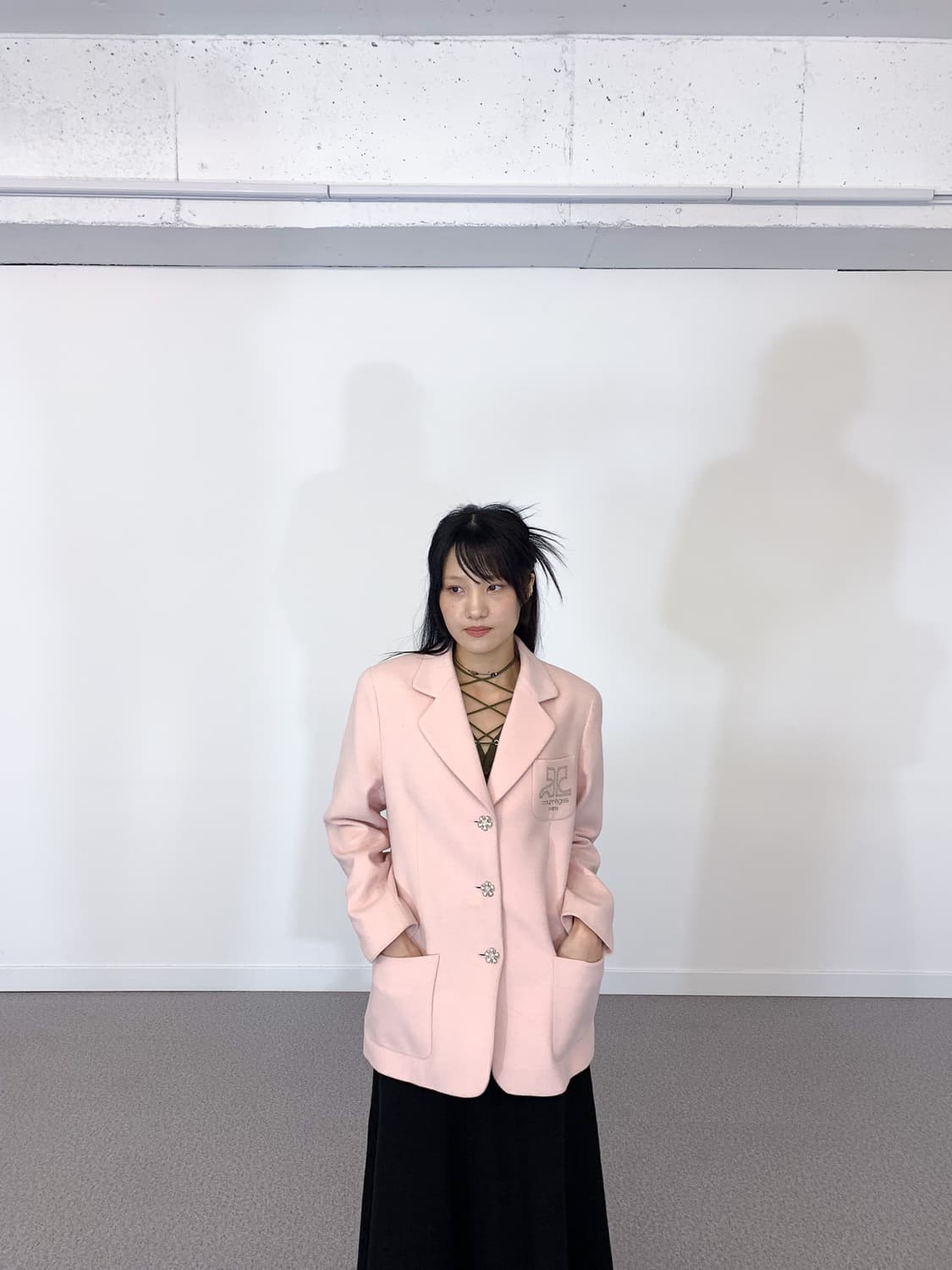 꾸레쥬 90s PureNewWool 블레이저 90-95 상품이미지2