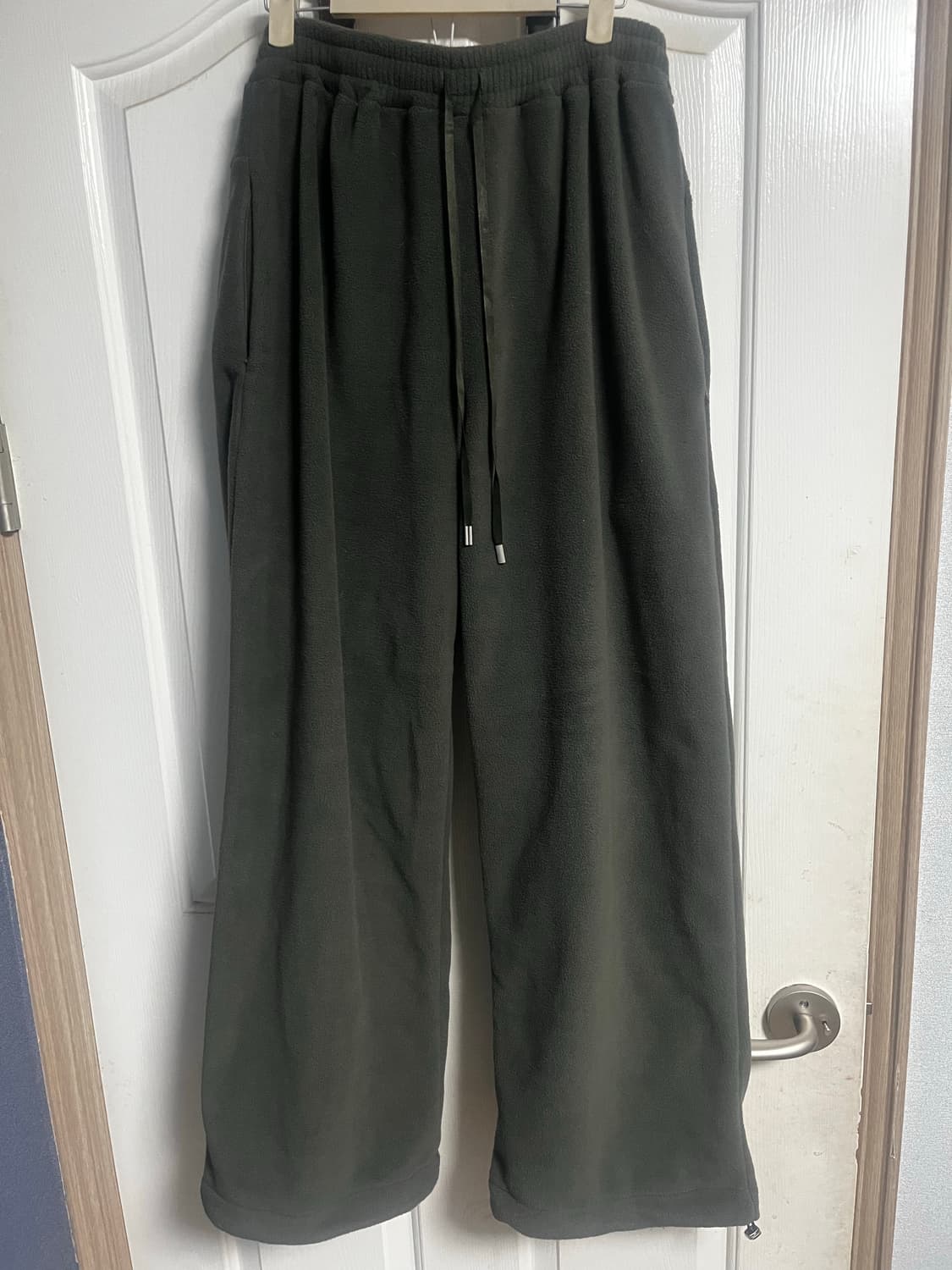 ASP 한파 플리스 와이드 팬츠 올리브 카키 상품이미지2