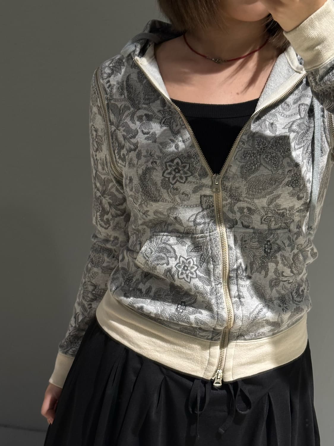 transform detail pattern hood zip-up 상품이미지3