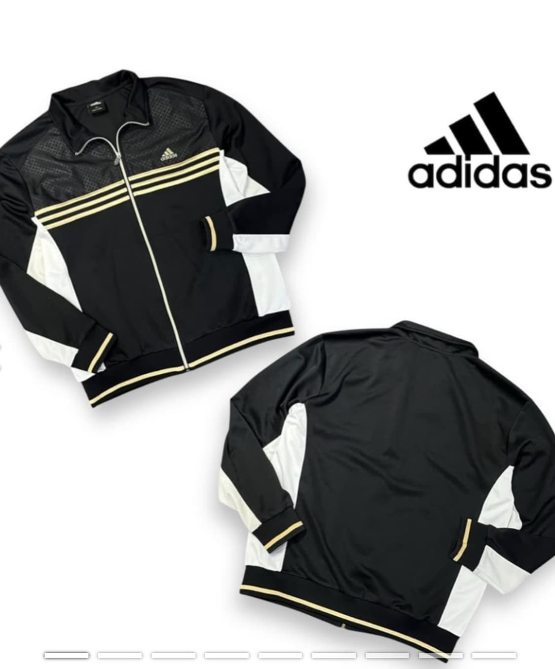아디다스 블랙&골드 삼선 트랙탑 105 상품이미지6