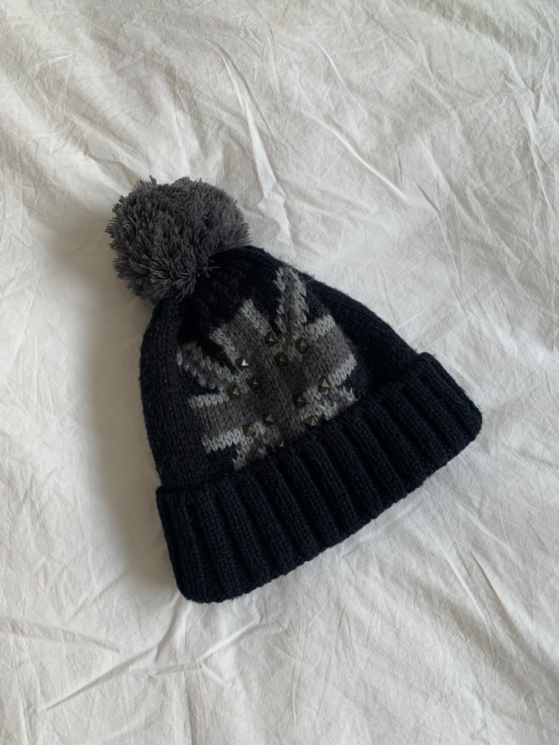 블랙 방울 비니 상품이미지2