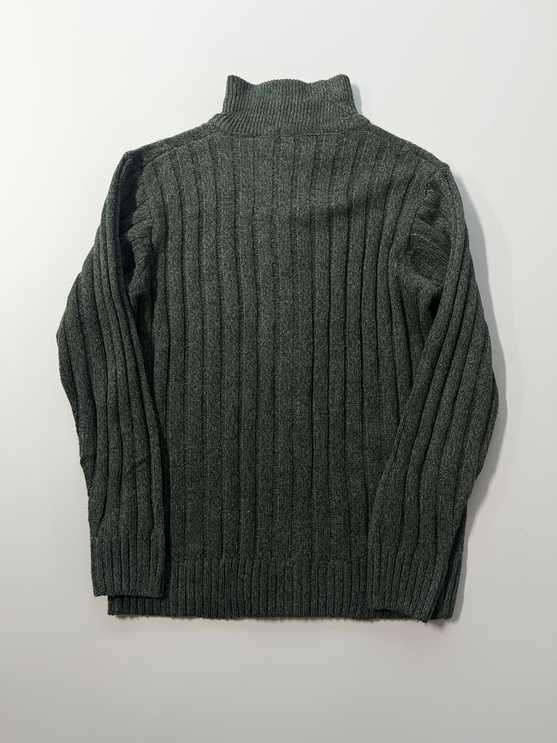 하이 넥 울 블렌디드 니트 집업 가디건 상품이미지8