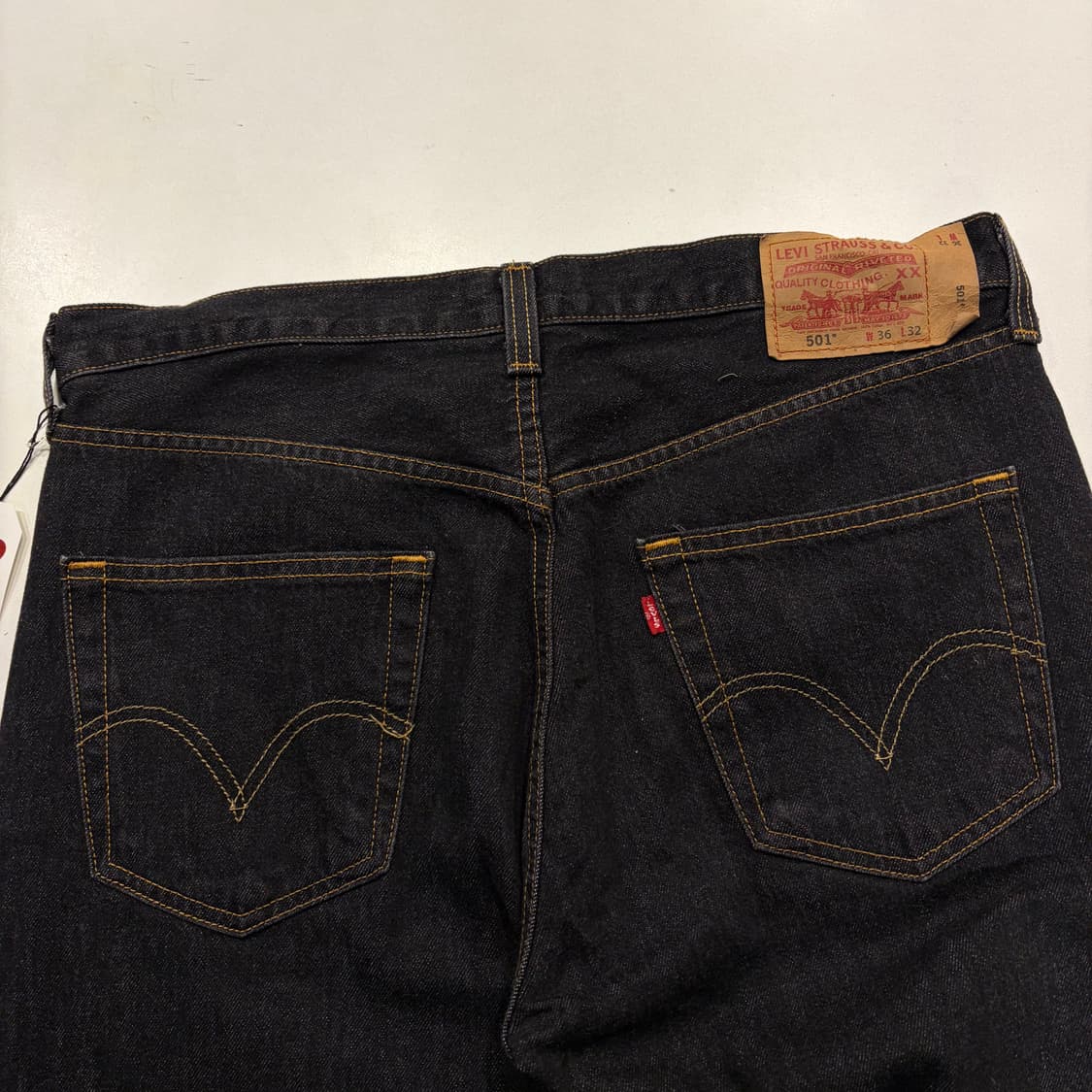 [36x32] 10s 리바이스 501 블랙진 데님 팬츠 B328 상품이미지3