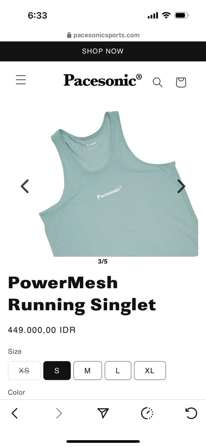 pacesonic PowerMesh Running Singlet 상품이미지3