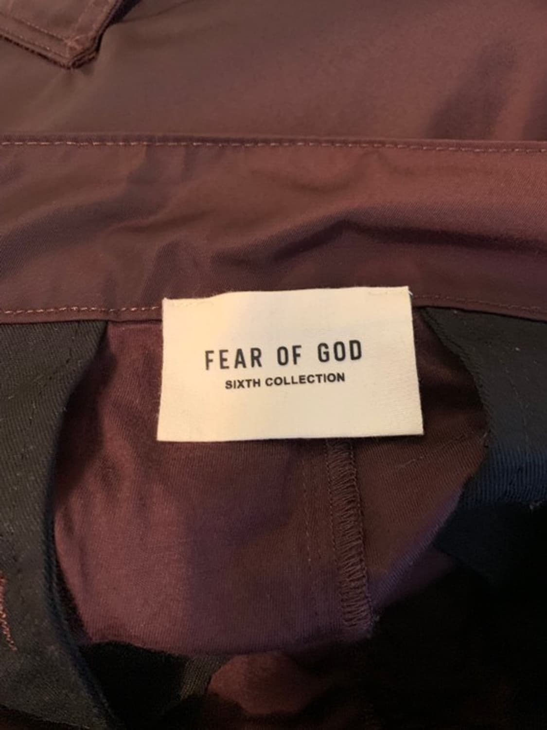 피어오브갓 6th 사이드스냅카고팬츠 버건디 상품이미지6