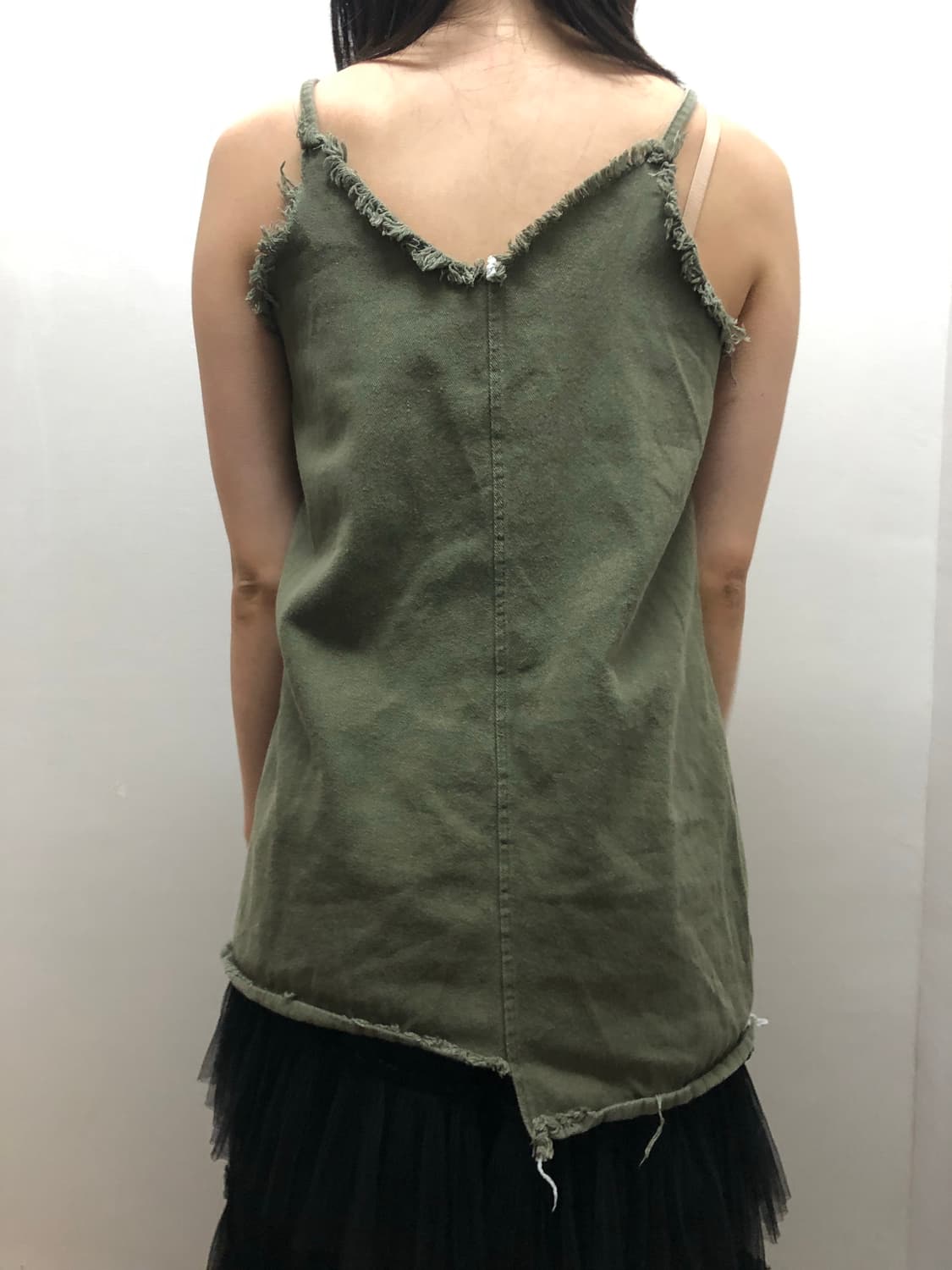 빈티지 카키 코튼 슬리브리스 상품이미지6