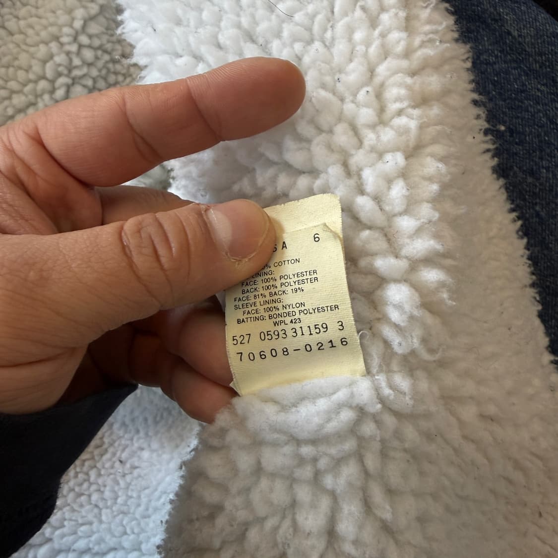 90S 리바이스 데님 셰르파 자켓 38 S M 상품이미지9