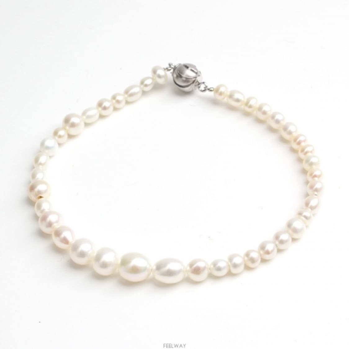 3겹 바로크 진주 목걸이 팔찌 세트 상품이미지5