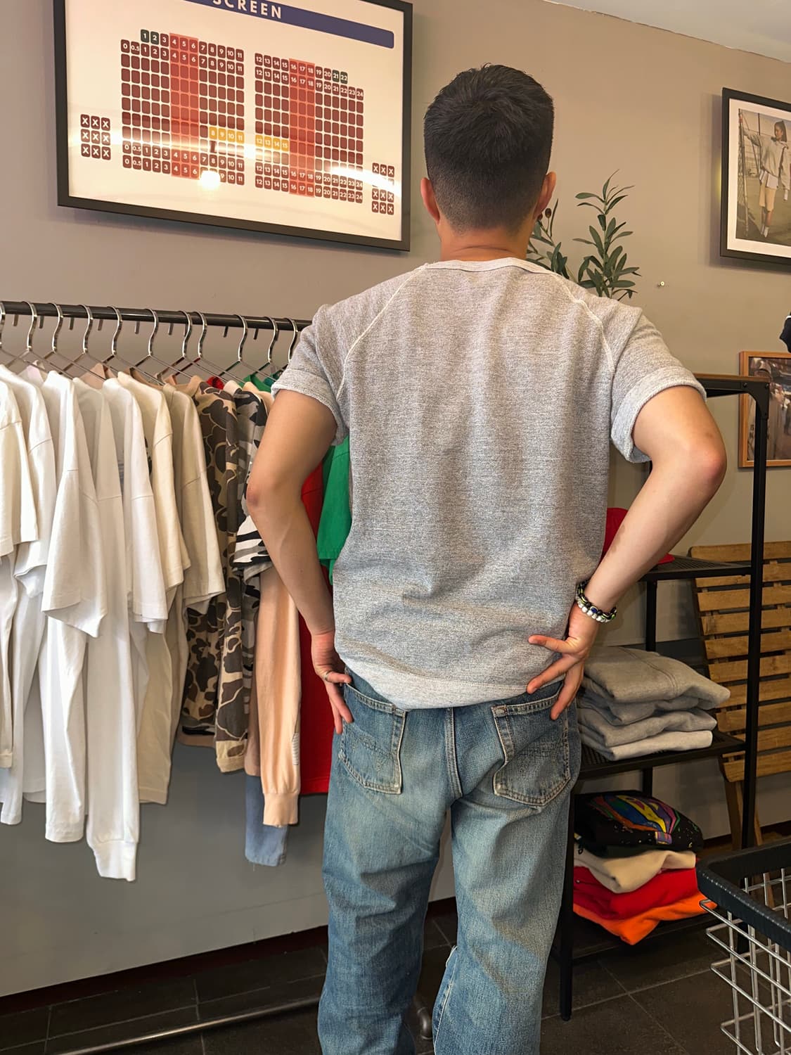Denim Dungaree NAVY beat knitted half T 상품이미지2