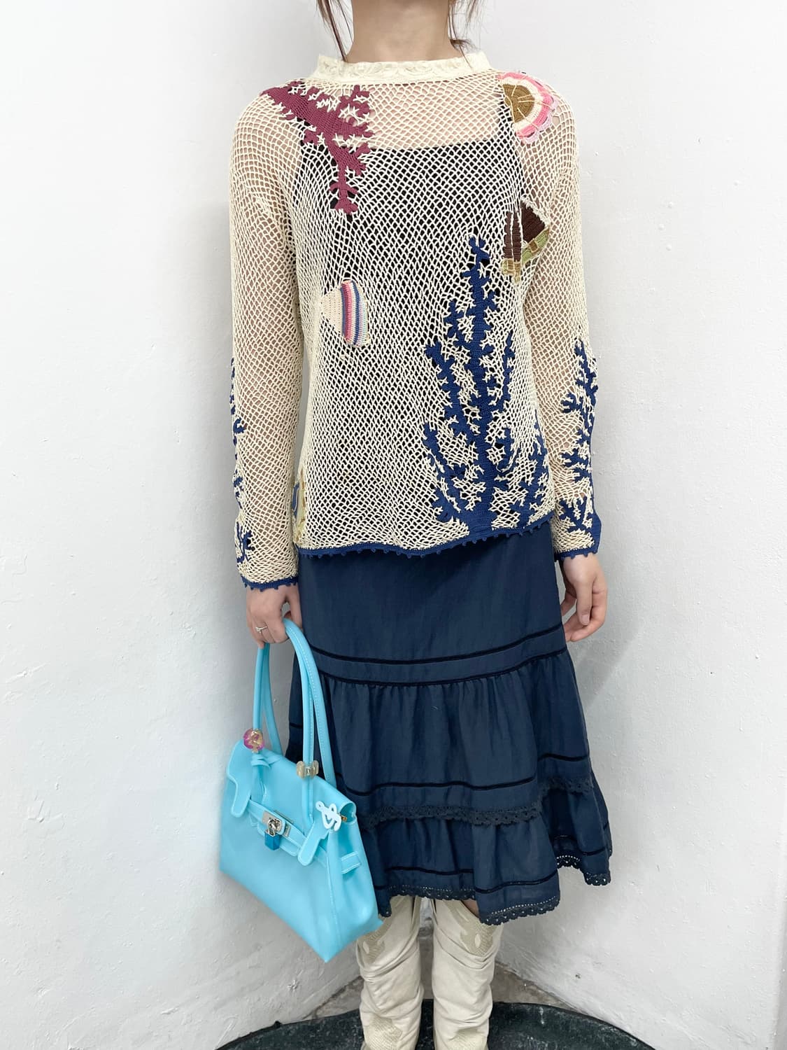 언더더씨 자수 크로셰 탑🦀🐙🐡🐬🐚 상품이미지3