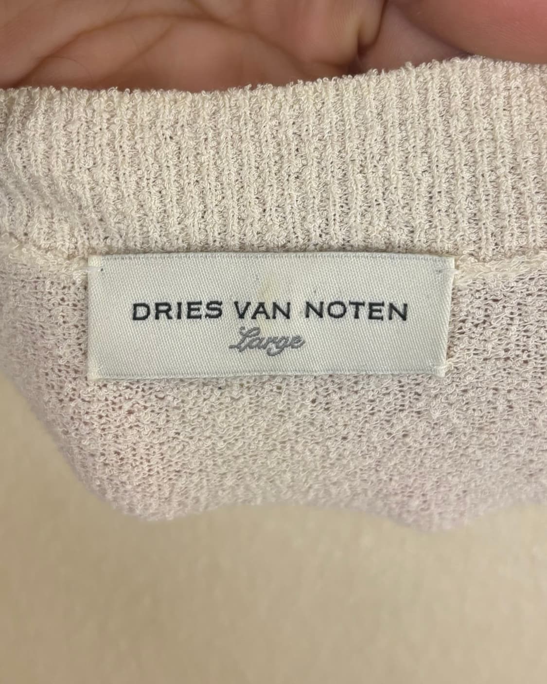 드리스 반 노튼 아이보리 라운드넥 니트  상품이미지7